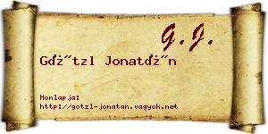 Götzl Jonatán névjegykártya